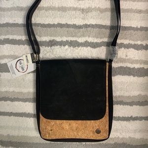 NWT Vegan Cork Crossbody Messenger Bag